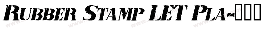 Rubber Stamp LET Pla字体转换